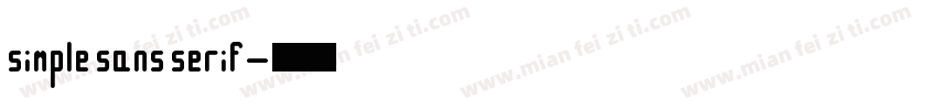 simple sans serif字体转换